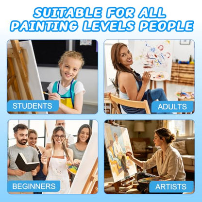ESRICH Large Canvas for Painting, 10 Pack Square Canvas Boards for Painting 18x18 Cotton Primed Acid Free Blank Canvas Panels for Oil Paint, Watercolor, Acrylic Paint, Gouache and Tempera.