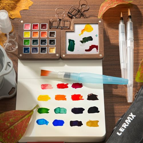 Mini Paint Palette Travel Kit - 15-Colors Pocket Artist Water Color Set