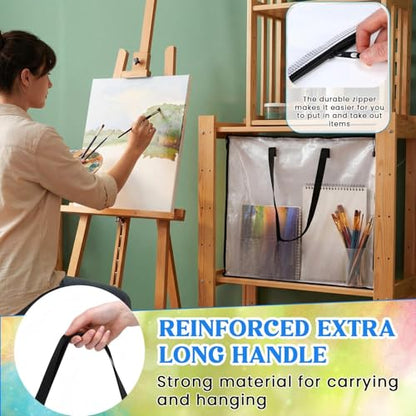 Shinylin 24 x 36 Inches Large Art Portfolio Bag, Portfolio Folder for Artwork with Zipper and Handle, Poster Storage Bag Mesh Folder Organizer for Poster, Scrapbook, Keepsake and Bulletin Board