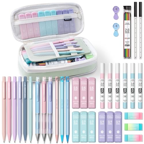 Four Candies 36PCS Mechanical Pencil Set with 624 Lead Refills (Green) - color: Green