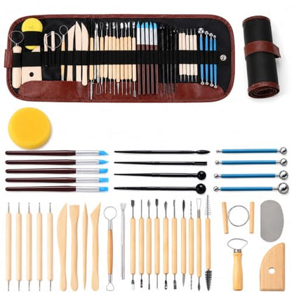 Pottery Tool Kit, 40 Piece Clay Tools for Sculpting & Ceramic