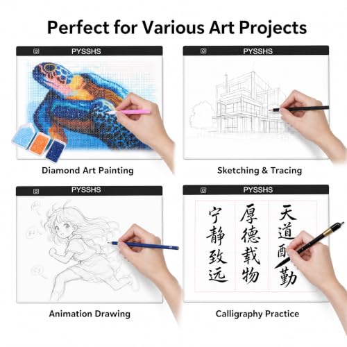 A3 LED (16.7''x 12.7'') Light Pad for Diamond Art, USB Powered 3 Brightness Levels with Clips & Diamond Art Painting DIY Kits, Accessories for Tracing, Drawing, Sketching, Animation - size: A3 (Light Pad)