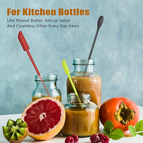 Silicone Spatula Set 6Pcs, Mini Jar Scraper for Makeup & Food | Mini spatulas reach every last drop in jars and bottles, reducing waste for food, cosmetics and personal care products. - color: Color #3