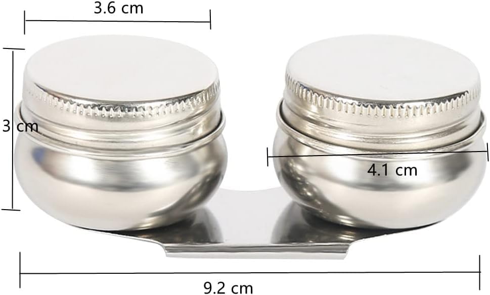 1PC Stainless Steel Oil Painting Palette Cup with Lid and Clip 2 Dipper Large Mouth Oil Paint Pot Container Leakproof Oil Paint Container Cup Turpentine Solvent Tins for Drawing Art Suppllies
