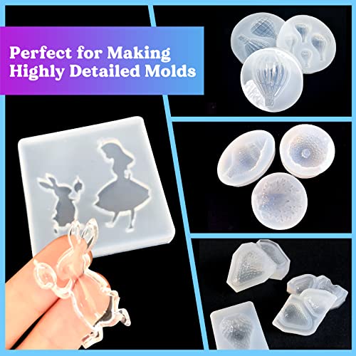 LET'S RESIN Silicone Mold Making Kit 64oz, Platinum Cured Silicone Rubber | Non-Toxic Mold Making Silicone for Mold Maker, Clear Liquid Silicone Kit for Resin Molds, Silicone Molds, 3D Molds - size: 64oz