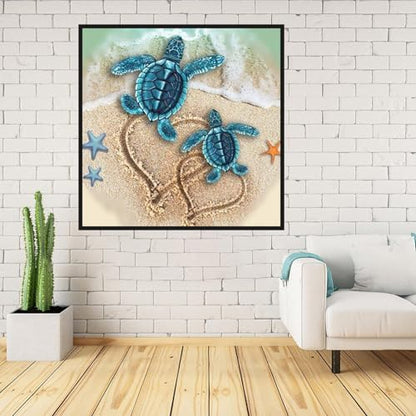 Lophomie Diamond Art Kits for Adults, 5D Sea Turtle Diamond Painting Kits - color: Diamond Art Turtle, size: 13.8x13.8in (35x35cm)