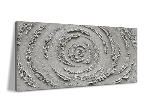 Art White granular Texture wall Decoration Painting, Hand-Painted Abstract Oil Painting, with Thick Texture, a Simple and Modern Style Artistic Work Size 24x48 inches - color: Yi150