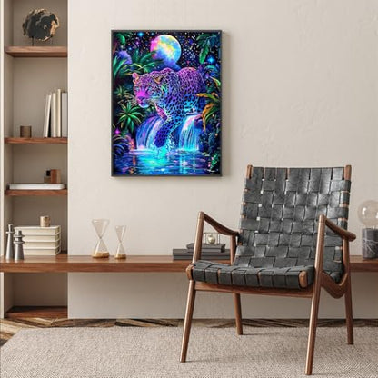 Animal DIY Diamond Art Kits for Adults, Moon 5D Diamond Painting Kits - color: CM078
