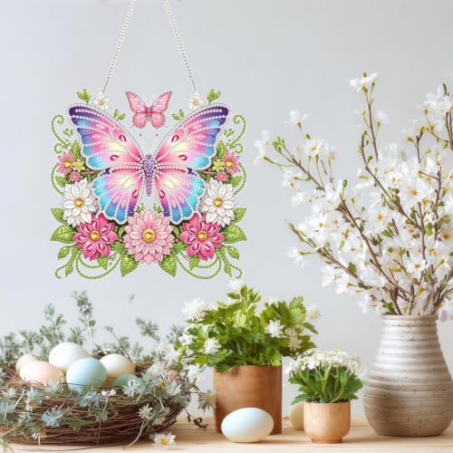 RYMILIE Hanging Diamond Art Painting Kits for Adults Butterfly - color: DP05184