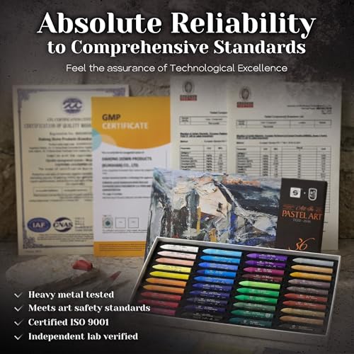 iCrayon Professional Oil Pastels Set – 36 Classic Colors, Rich Pigment & Smooth Blending, Artist-Grade Oil Pastels for Drawing, Sketching & Fine Art - color: Modern