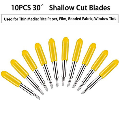 Elefama 40PCS Blades for Explore Air 2/Air 3/Make 3/Maker 20PCS 45° Fine Point Blade +10PCS 60° Deep Cut +10PCS 30° Shallow Cut Fabric Cards Paper Vinyl Knife Cutting Blade for Replacement - color: 40pcs (20pcs 45° + 10pcs 60° + 10pcs 30°)