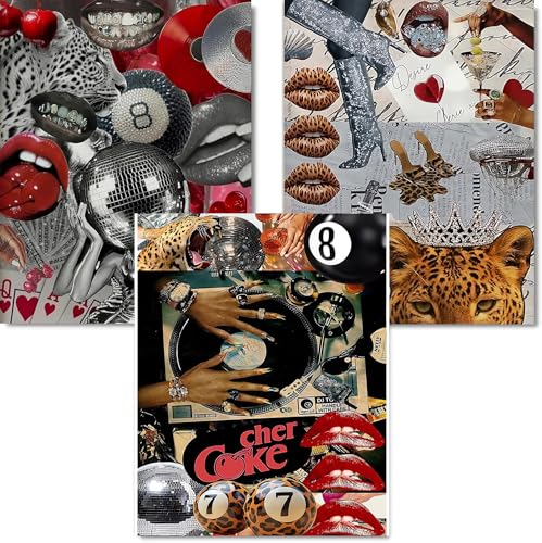 3 Pack Fashion Diamond Art Kits for Adults Diamond Painting Kit for Adults | Cute Fashion Modern 5D Diamond Dots Gem Art Crafts with Tools, Round Full Drill Crafts for Home Wall Decor-12X16in - color: DP03180, size: Round diamond painting