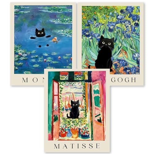 3 Pack Black Cat Diamond Art Kits for Adults Diamond Painting Kit Beginner - color: DP01839, size: Round Drill