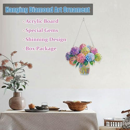 Eiflow Acrylic Diamond Art Hanging Kit for Adults, DIY Diamonds Painting Door Hanger Board Kit, Special Crystal Diamond Art Painting Pendant Ornament (G#006) - color: G#006