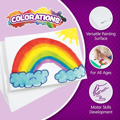 Colorations Art Paper, 9" x 12" Painting & Craft Paper, Finger Paints, Watercolor, Tempera, Drawing, Art Room & Homeschool Crafts 100 sheets | Finger Paints, Watercolor, Tempera, Drawing, Art Room & Homeschool Crafts, 100 Sheets - style: Ultimate Art Pape