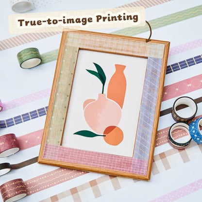 Neutral Washi Tape Set 24 Rolls,Decorative Masking Tape for Junk Journal, Scrapbooking Supplies, DIY Crafting Supplies - style: Neutral