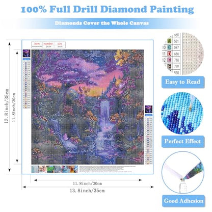 Waterfall Landscape Diamond Art Kits for Adults, DIY Diamond Painting Kits - color: QY154