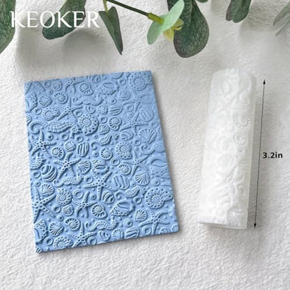 Keoker Starfish Texture Roller for Polymer Clay, Summer 1pc Polymer Clay Texture Roller - color: B Color