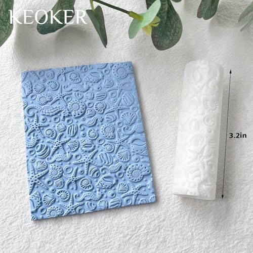 Keoker Starfish Texture Roller for Polymer Clay, Summer 1pc Polymer Clay Texture Roller - color: B Color
