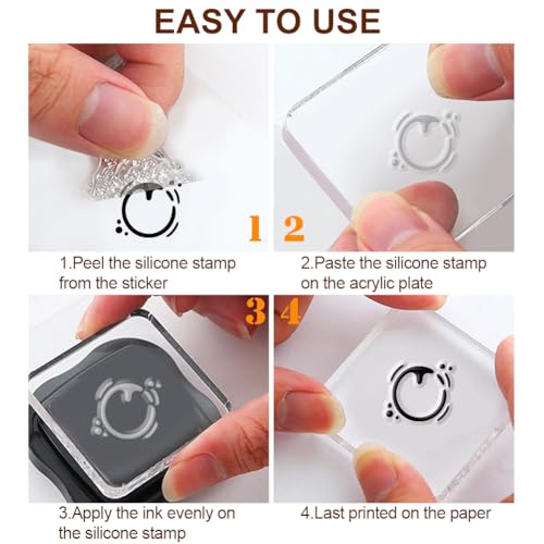29 Pcs Acrylic Stamps for Crafting Card Making Supplies Set | 3 Acrylic Clear Stamp Blocks, 6 Clear Silicone Stamps Seals, 20 Craft Ink Pads Stamp for DIY Scrapbooking Journal - style: 29Pcs Journal Clear Stamps