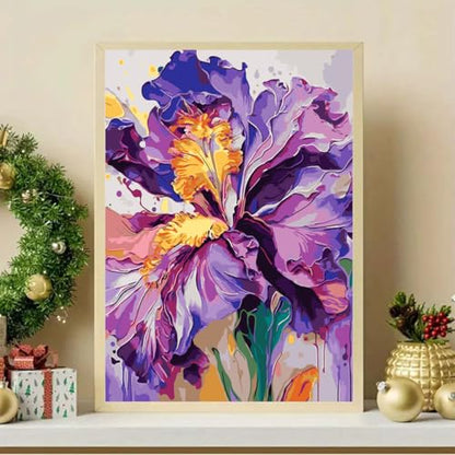Iris Flower Paint by Numbers Kits for Adults Beginner 16 X 20 inch - color: Iris Flower
