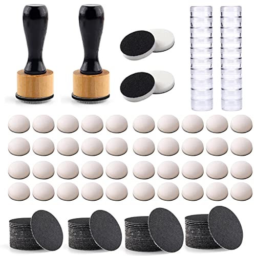 128Pcs/Set Ink Paints Blending Tool Mini Sanding Disks Round Foam Refills for Scrapbooking to Work on Cardstock, Control of Ink Placement for Remove and Increase DIY Bits of Color or Paper Ink - size: 128Pcs/Set