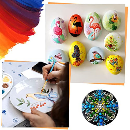 20 Pcs Paint Brushes, Acrylic Painting Brush Set, Watercolor Brushes, Acrylic Brushes for Oil Watercolor, Miniature Detailing, and Rock Painting - style: 20 PCS