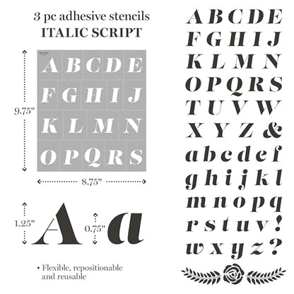 Martha Stewart, Modern Fonts Stencils and Tools Kit, 15 pc - style: Modern Fonts