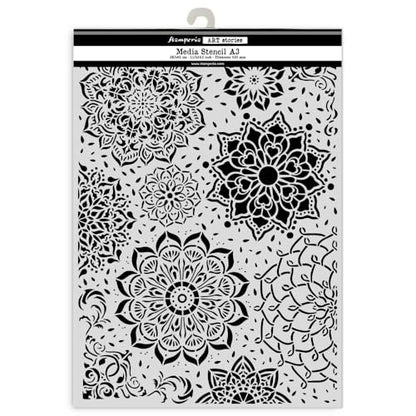Stamperia KSTDA3007, Big Stencil A3 Mandala, 29.7 cm x 42 cm, 3 Count