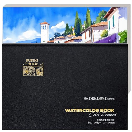 rubens Watercolor Paper Block, 5.3 x7.6 in Cold Pressed Watercolor Papers - size: 32K-Cold Pressed