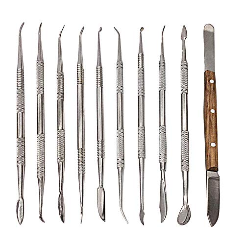 Steel Wax Carving Tool Dental Clay Pottery Plaster Sculpture Carvers Tools Kit Dabber Tool Set