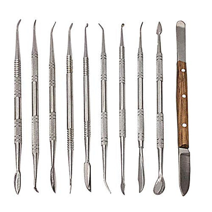 Steel Wax Carving Tool Dental Clay Pottery Plaster Sculpture Carvers Tools Kit Dabber Tool Set