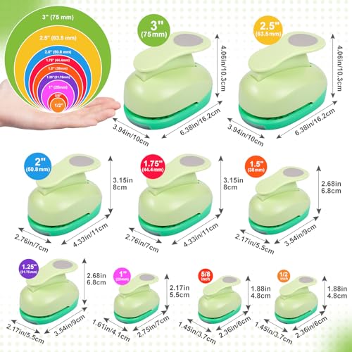 UCEC 2 Inch Circle Punch, Paper Punch, 2 Inch Hole Punch, Circle Hole Punch Cutters for Paper Crafts DIY Handmade Crafting Scrapbook Tools Cards Arts Fun Projects (Pack of 2) - color: Circle, size: 2 Inch (Pack of 2)