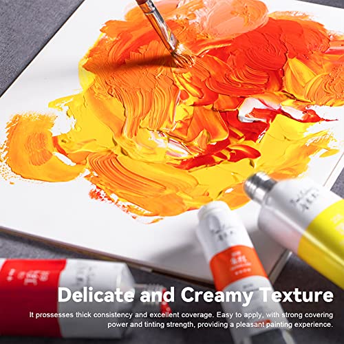 Paul Rubens Oil Paint, 12 Neon Colors, 50ml Large Tubes, Faster Drying Time | High Saturation, Art Supplies for Artists, Students, Beginners - color: 12 Neon Colors