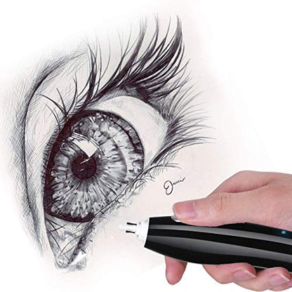 AFMAT Electric Eraser for Artists, Rechargeable Electric Eraser Kit, 140 Refills for Drafting, Electric Pencil Eraser - Battery Operated for Drawing Pencils, Crafts, Arts EE04(Black) - color: Black