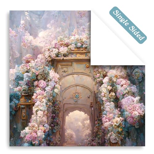 Scrapbook Paper, 24 Sheets 6"×6" 160gsm Single-Sided Patterned Cardstock - color: 24 sheets-gate of dream