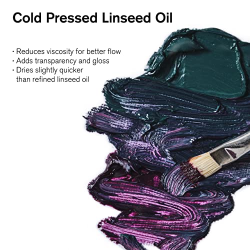 Winsor & Newton Cold Pressed Linseed Oil, 75ml (2.5oz) Bottle - color: Cold Pressed Linseed Oil, style: 2.5-oz Bottle