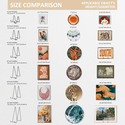 LIONWEI LIONWELI Decorative Plate Stand Holder Picture Frame Stand Easel Display Stand - size: 6 inch (4 pieces)