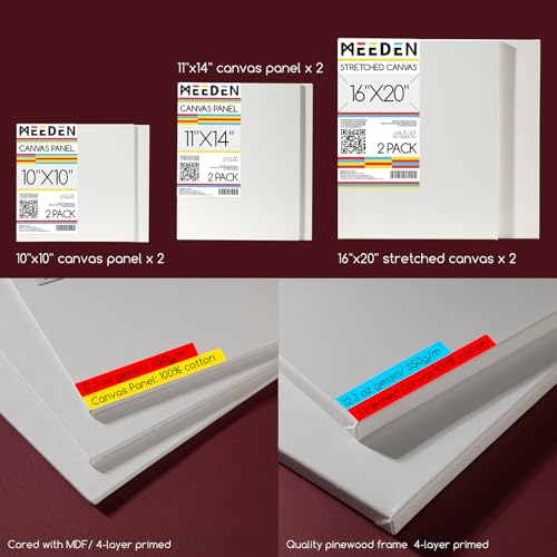 MEEDEN Art Set with French Easel: Acrylic Painting Kit for Adult Artists | Complete Starter Kit with 10–60ML Acrylic Paints and Paintbrushes for Beginners and Professional Artists