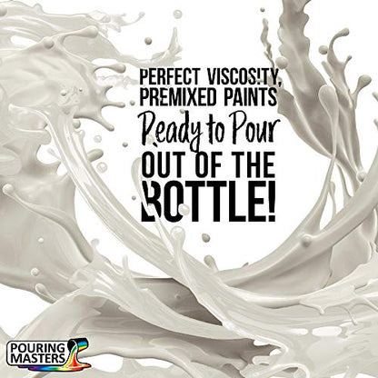 Pouring Masters Bone White Ready to Pour Acrylic Pouring Paint - Premium 8-Ounce Pre-Mixed Fluid Acrylic Paint - Fluid Art Supplies for Canvas, Wood, Paper, Tile & Rocks | Premium, Pre-Mixed Fluid Acrylic Paint - Fluid Art Supplies for Canvas, Wood, Paper