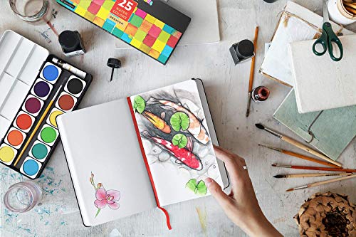 ARTEZA Hardcover Sketch Book 5.1x8.3 Drawing Pad 3 pack 100 Sheets Sketch Pads for Drawing for Adults & Teens