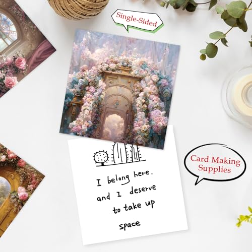 Scrapbook Paper, 24 Sheets 6"×6" 160gsm Single-Sided Patterned Cardstock - color: 24 sheets-gate of dream