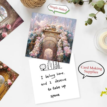 Scrapbook Paper, 24 Sheets 6"×6" 160gsm Single-Sided Patterned Cardstock - color: 24 sheets-gate of dream