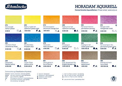 Schmincke Horadam Aquarell 18 x 1/1 pans, 74318097 - style: 18 x 1/1 pans