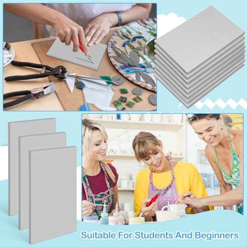 Frienda 40 Pcs 4"x6" Rubber Carving Blocks Linoleum Block Stamp Making Kit Soft Rubber Carved Brick for Stamp Maker Printmaking Supplies Craft Project(Gray) - color: Gray