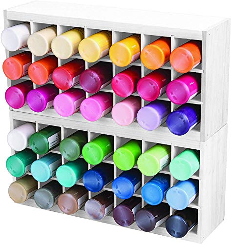 ArtBin 6828AG Paint Storage Tray, Art & Craft Supply Storage, Super Satchel System Accessory, Wall Mountable 21 Compartment Paint Organizer, White | (Pack of 6) - size: Pack of 6