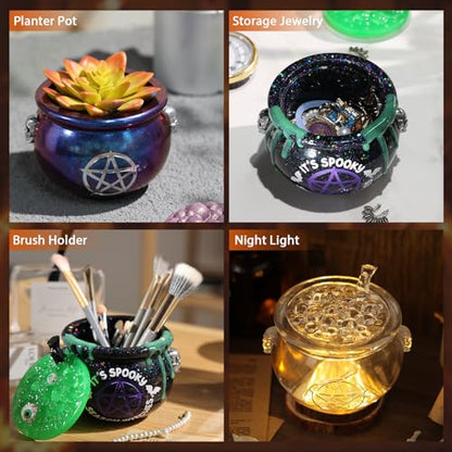 LET’S Resin Witch Cauldron Resin Mold, Halloween Resin Molds - color: Witch Cauldron Mold