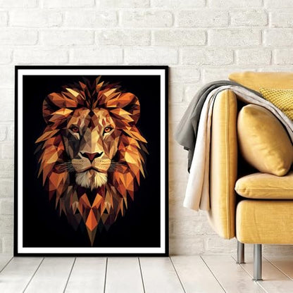 Natuyalo Lion Totem DIY Paint by Numbers for Adults, Animals Abstract DIY Adult Paint by Number Kits Acrylic Canvas Painting for Adults Beginners Art Crafts, No Frame (16" x 20") - color: ART-14