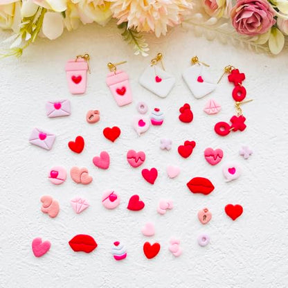 Heart Theme Polymer Clay Cutters Set – Molds, Clay Cutters for Polymer Clay, Clay Earring Tools - color: L color