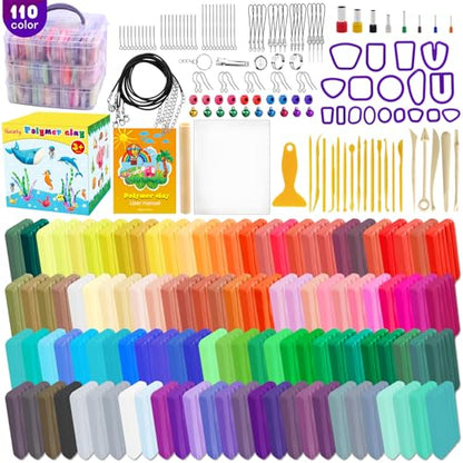 IGaiety Polymer Clay Kit for Kids, 110 Colors Oven Bake Clay